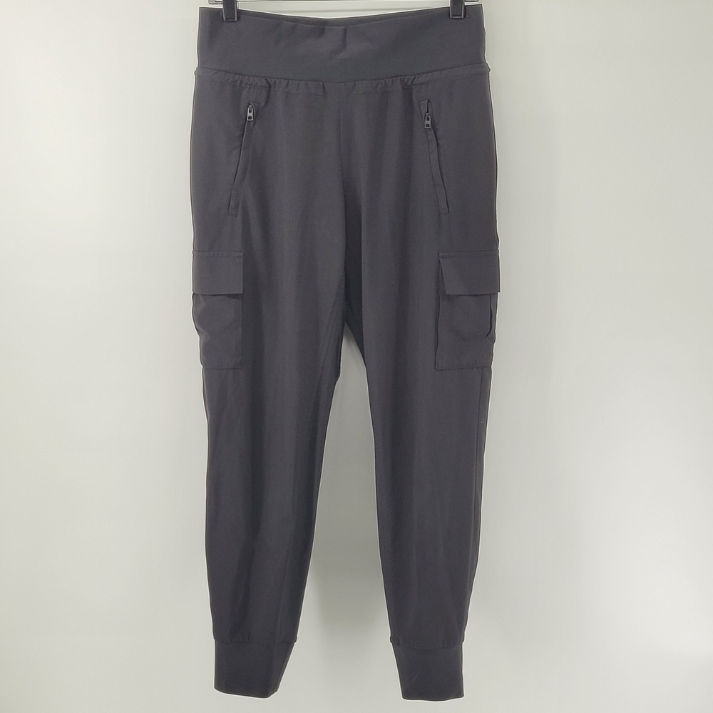 Athleta Sutton Jogger Womens 4 Gray Cargo Zipper Pocket Hiking Athleisure Pants